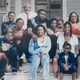 Calvin Alexander is joined on his porch by his wife, children, and most of his grandchildren shortly after Hurricane Katrina hit in 2005.
